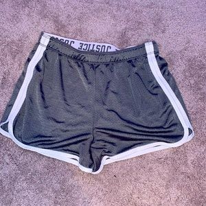 Justice athletic grey shorts
